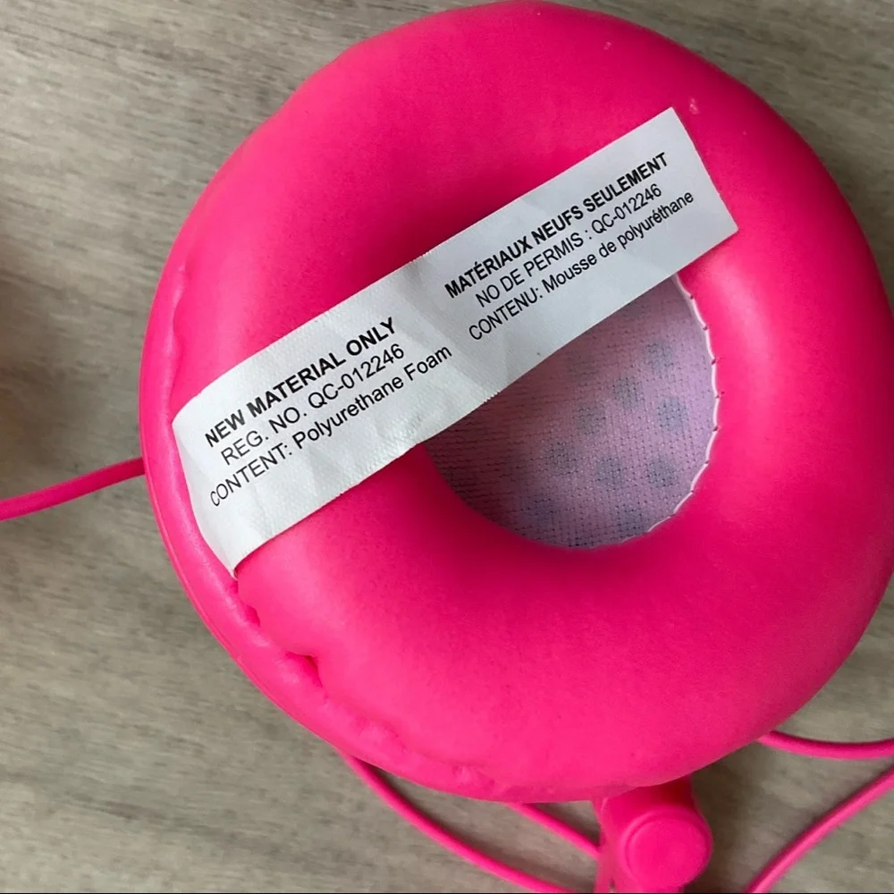 Brand New Justice Hot Pink Cat Ear Headphones with case